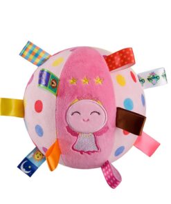Minge moale si senzoriala pentru bebelusi, 15 cm, Roz