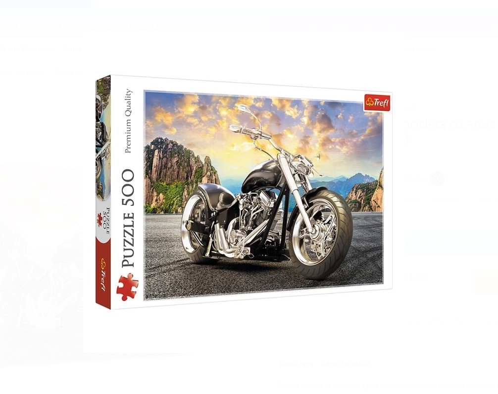 Puzzle Trefl 500 piese, Motocicleta, 8 ani