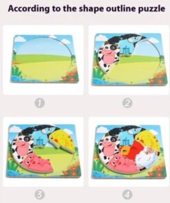 Alternative view of Puzzle circular, 18 x 18 cm, fara imagine de asociere, Animale domestice