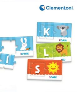 Puzzle educativ in limba romana si engleza, Silabe, 4 ani