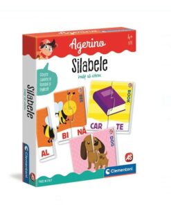 Puzzle educativ in limba romana si engleza, Silabe, 4 ani