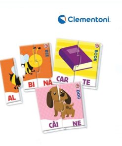 Puzzle educativ in limba romana si engleza, Silabe, 4 ani