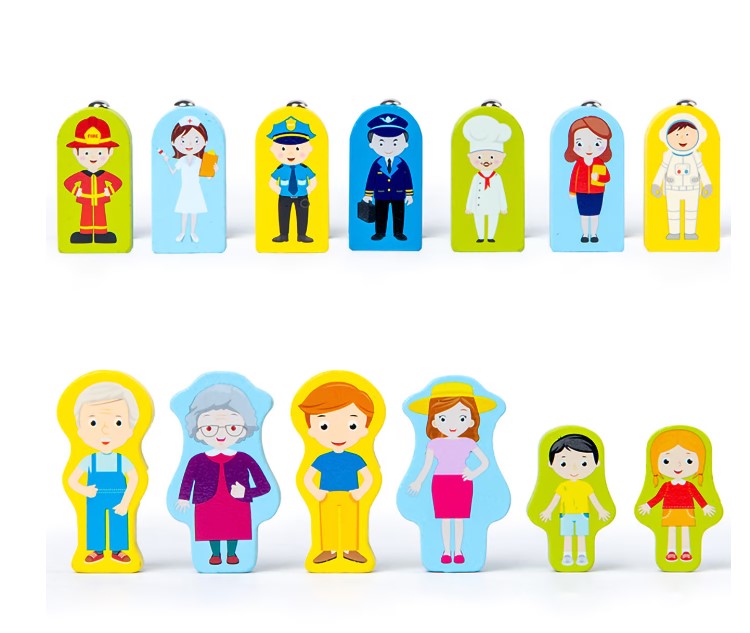 Puzzle, joc logaritmic montessori, 7 in 1 activitati, 3 ani - imagine 12