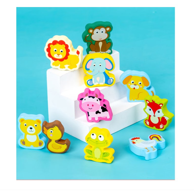 Puzzle, joc logaritmic montessori, 7 in 1 activitati, 3 ani - imagine 10