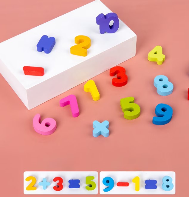 Puzzle, joc logaritmic montessori, 7 in 1 activitati, 3 ani - imagine 9