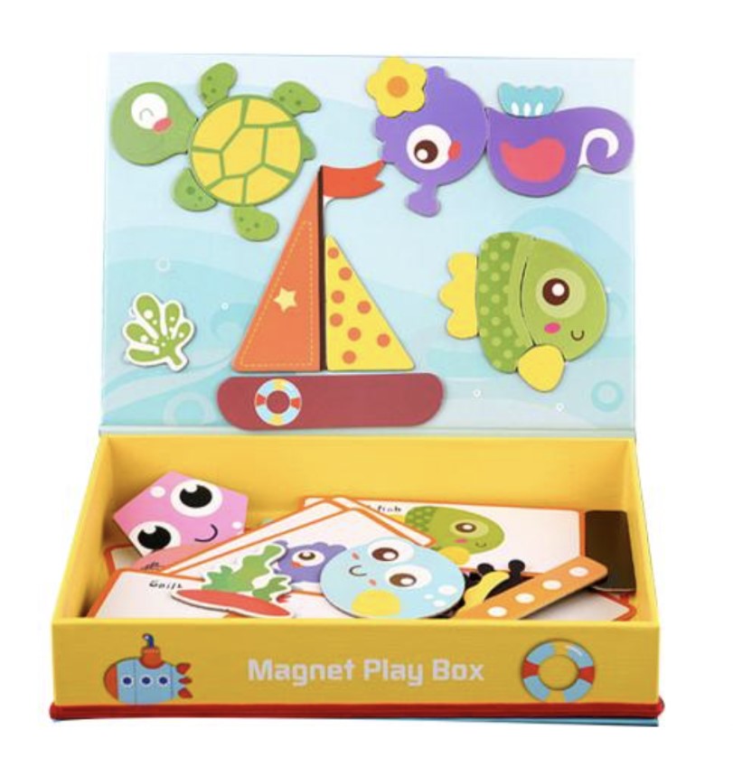 Puzzle magnetic tip carte, Animale marine, 3 ani+ - imagine 2