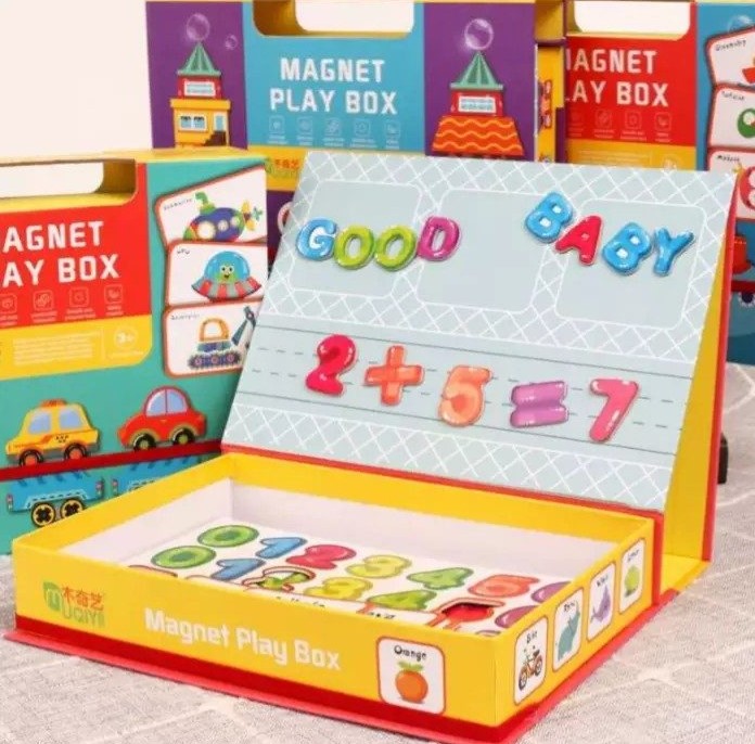 Puzzle magnetic tip carte, Numere si alfabet, 3 ani+ - imagine 6