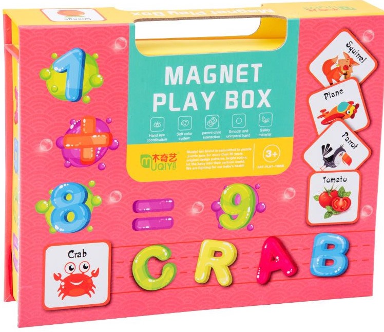 Puzzle magnetic tip carte, Numere si alfabet, 3 ani+ - imagine 5