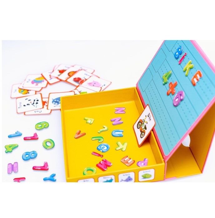 Puzzle magnetic tip carte, Numere si alfabet, 3 ani+ - imagine 3