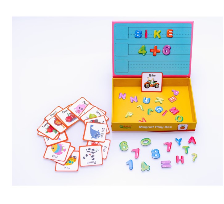 Puzzle magnetic tip carte, Numere si alfabet, 3 ani+ - imagine 2