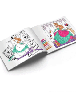 Alternative view of Set 20 planse de colorat cu creioane colorate, Printese, 4 ani+