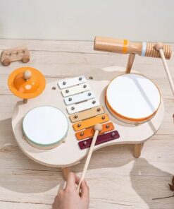 Alternative view of Set 5 instrumente muzicale din lemn pentru copii, Percutie