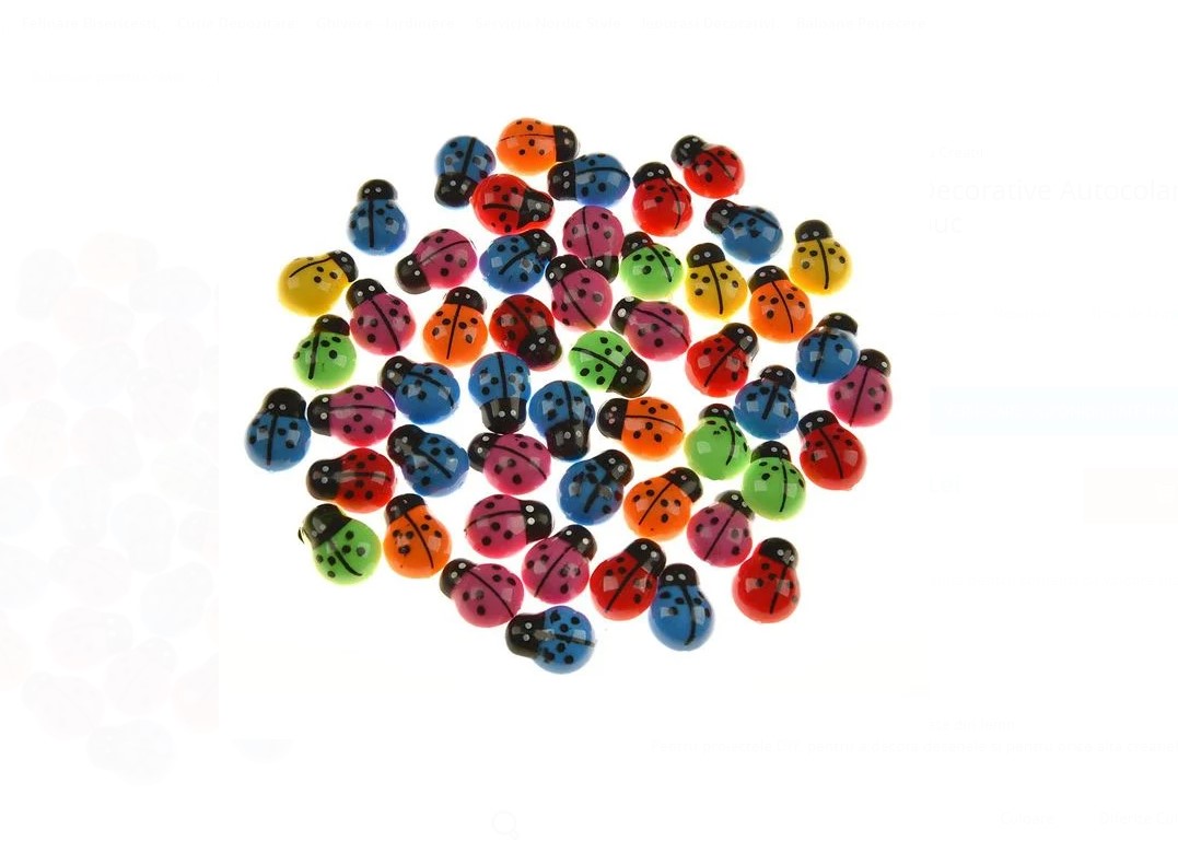 Set Creatie Paste, Set 50 Buburuze 1.5cm, Multicolor