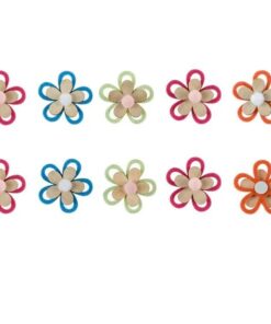 Set Creatie, Set 8 Flori din lemn si pasla