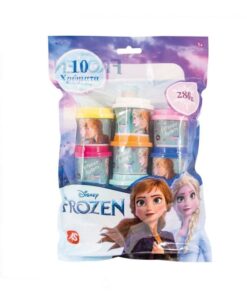 Set Plastilina 10 recipiente Frozen, capac cu matrita, 280 grame, 3 ani +