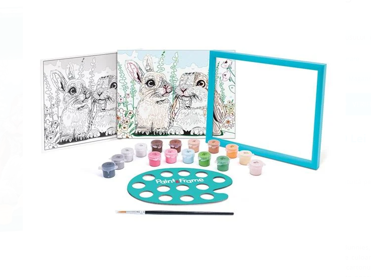 Set creativ, Pictura pe numere, Iepurasi, 9 ani+ - imagine 2