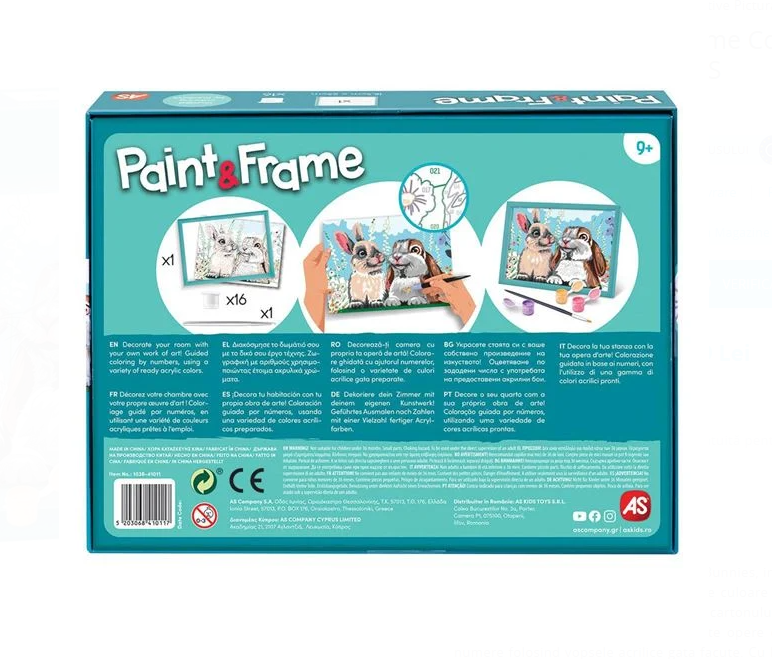 Set creativ, Pictura pe numere, Iepurasi, 9 ani+ - imagine 4