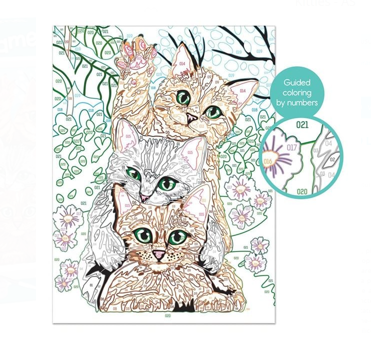 Set creativ, Pictura pe numere, Pisicute, 9 ani+ - imagine 4