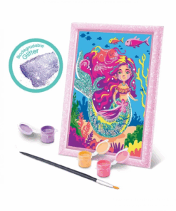 Alternative view of Set creativ, Pictura pe numere, Sirena cu sclipici, 7 ani+