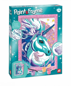Set creativ, Pictura pe numere, Unicorn cu sclipici, 7 ani+