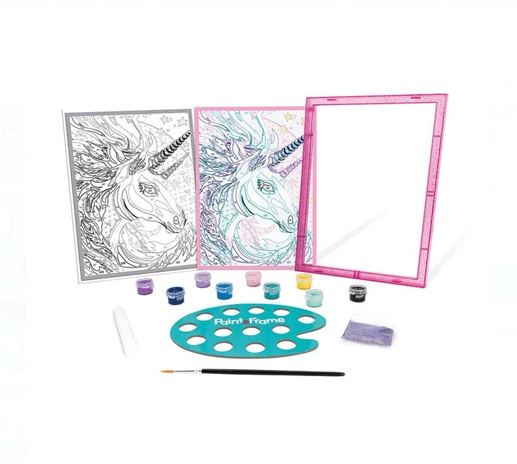 Set creativ, Pictura pe numere, Unicorn cu sclipici, 7 ani+ - imagine 2