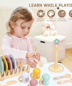 Alternative view of Set de vase din lemn pentru joc de rol, Viața practică, 3 ani