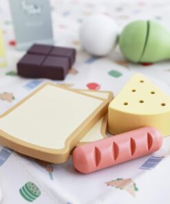 Alternative view of Set picnic cu 24 accesorii din lemn pentru joc de rol, Viața practică, 3 ani