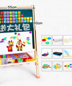 Alternative view of Tabla din lemn magnetica, cu 2 suprafete, Ajustabila, 150 cm