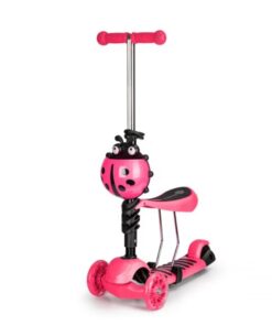 Trotineta 3 in 1 pentru copii, 2-6 ani, ROZ