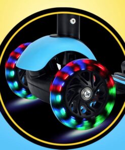 Alternative view of Trotineta reglabila cu roti din silicon cu lumini, multicolor, 3 ani