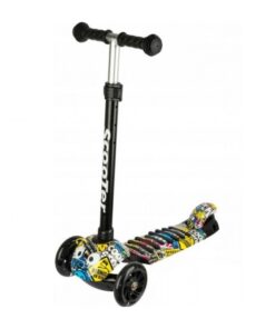 Trotineta reglabila cu 3 roti cu lumini, 3 ani, Multicolor