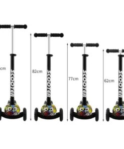 Alternative view of Trotineta reglabila cu 3 roti cu lumini, 3 ani, Multicolor