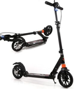 Trotineta pliabila, reglabila cu roti mari din silicon, 90 cm