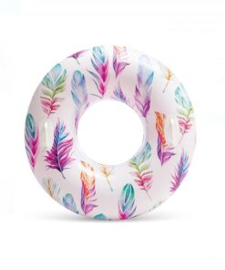 Colac gonflabil cu manere, 97 cm, Multicolor, Intex, 9 ani+