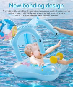 Alternative view of Colac gonflabil cu parasolar detasabil,1-6 an, Barcuta - Albastru