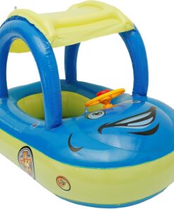 Colac gonflabil cu parasolar si volan,1 – 6 ani, Masinuta-Albastru
