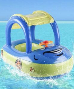 Alternative view of Colac gonflabil cu parasolar si volan,1 – 6 ani, Masinuta-Albastru