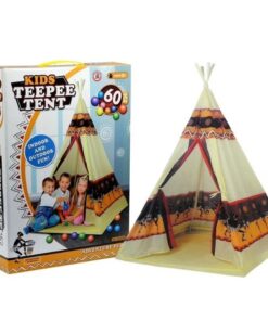 Cort indian pentru copii, cu 60 bile colorate