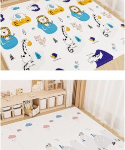 Covor de joaca cu grosime de 2 cm, termoizolant cu doua fete 200 x 180 cm, Savana