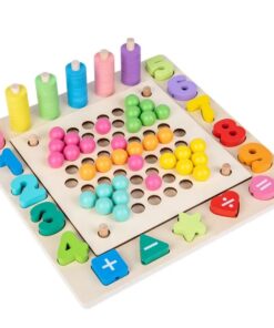 Joc Montessori cu 6 activitati - Indemanare, asociere, sortare, memorie, logica, 3 ani