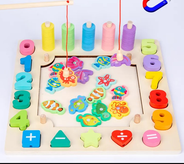 Joc Montessori cu 6 activitati - Indemanare, asociere, sortare, memorie, logica, 3 ani - imagine 2