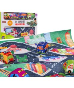 Alternative view of Joc bebe, set 4 masinute textile si covoras de joaca 70 x 80 cm, 6 luni+