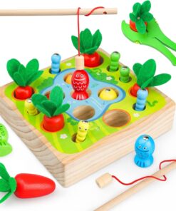 Joc de tip Montessori, Dexteritate si joc magnetic de pescuit, 3 ani