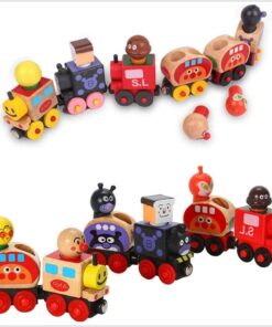 Joc educatic cu 6 piese, Trenulet magnetic, 3 ani