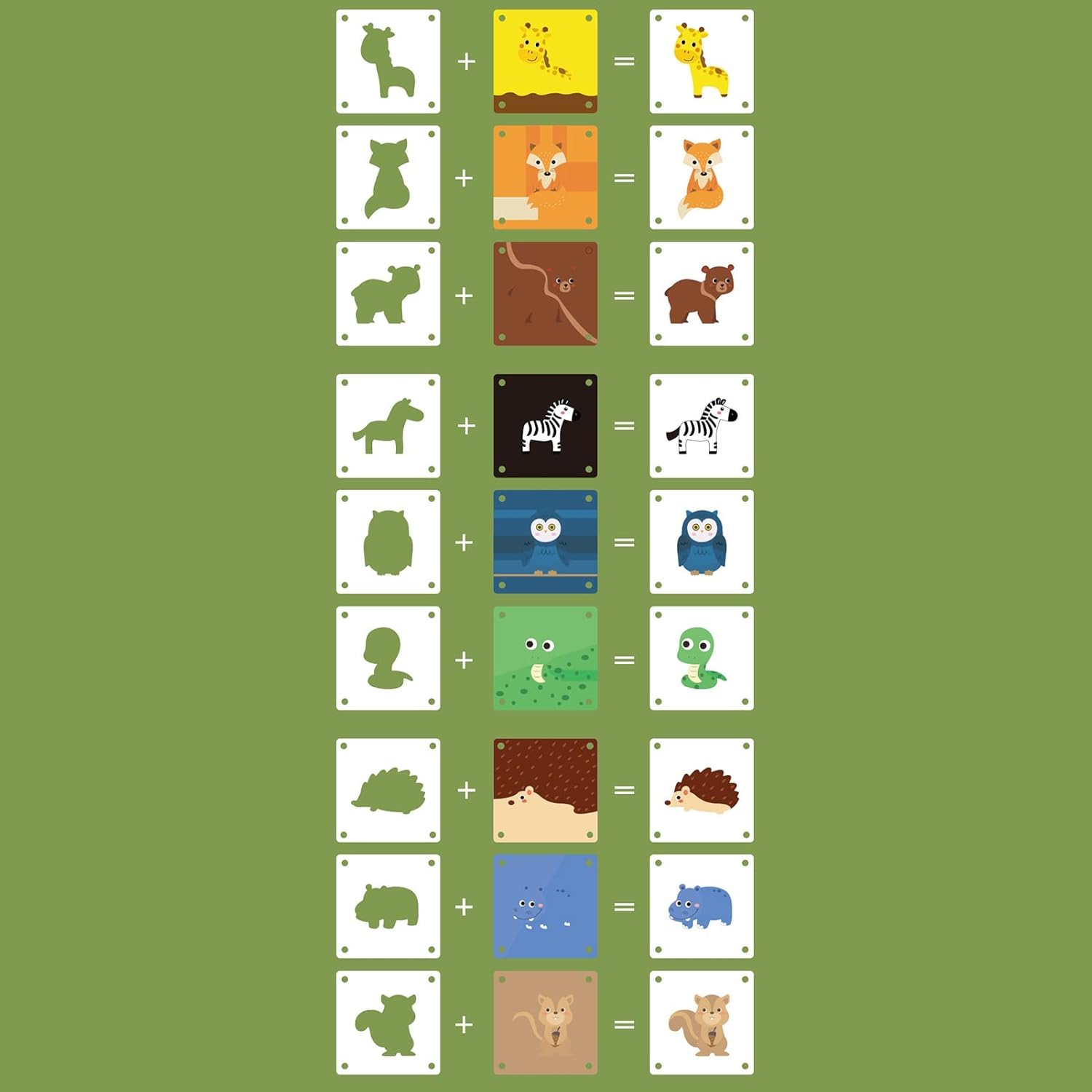 Joc educativ de memorie si asociere, Animale salbatice, 3 ani - imagine 2