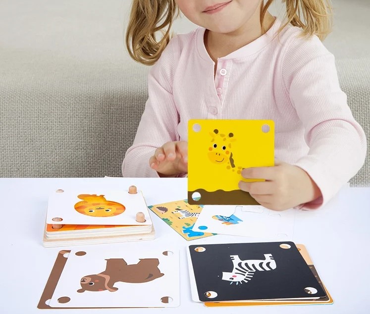 Joc educativ de memorie si asociere, Animale salbatice, 3 ani - imagine 4