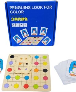 Joc educativ de memorie si asociere, Pinguini, 3 ani+