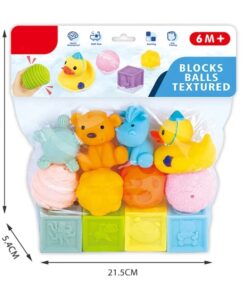 Alternative view of Jucarie educativa bebe, set 12 jucarii moi si senzoriale, 6 luni+