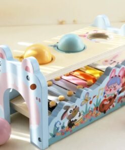 Alternative view of Jucarie educativa tip Montessori - Xilofon cu bile si ciocanel 3 ani+