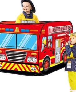 Loc de joaca pentru copii, cort, 110cm, Masinuta de pompieri, 110cm